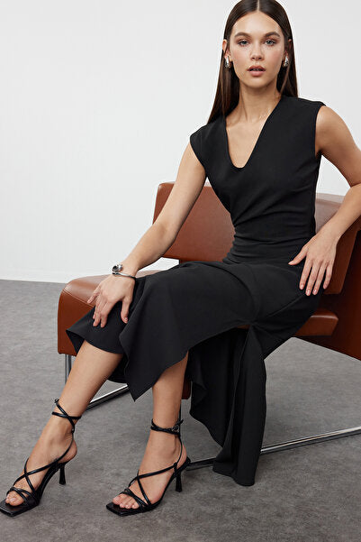 Black Midi Dress - Versatile Staple