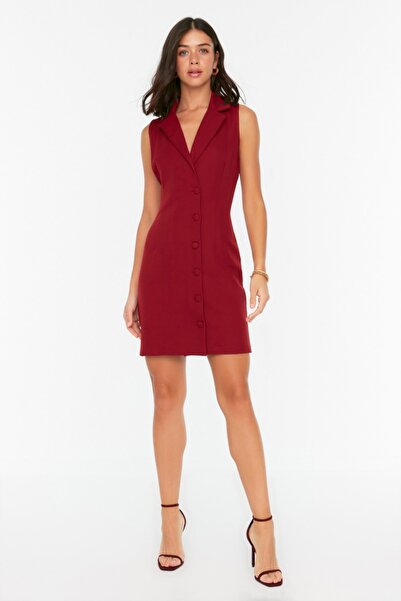 Plum Sleeveless Jacket Dress - Jewel-Toned & Structured
