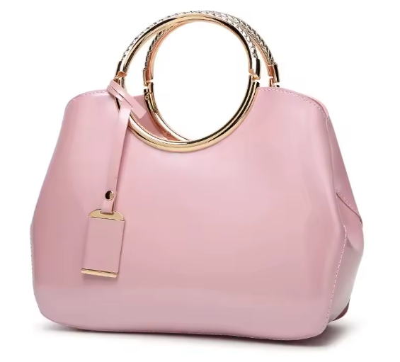 Fashionable Patent Leather Shoulder Bag