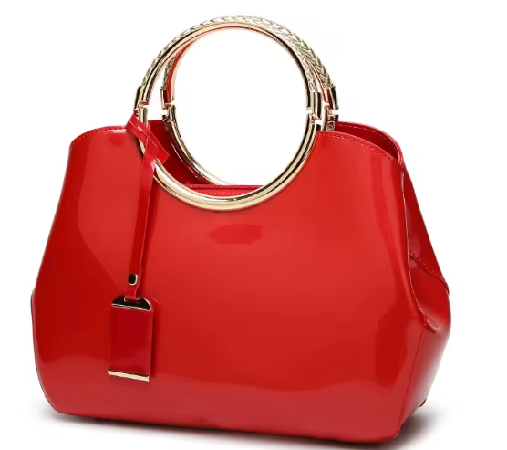 Fashionable Patent Leather Shoulder Bag