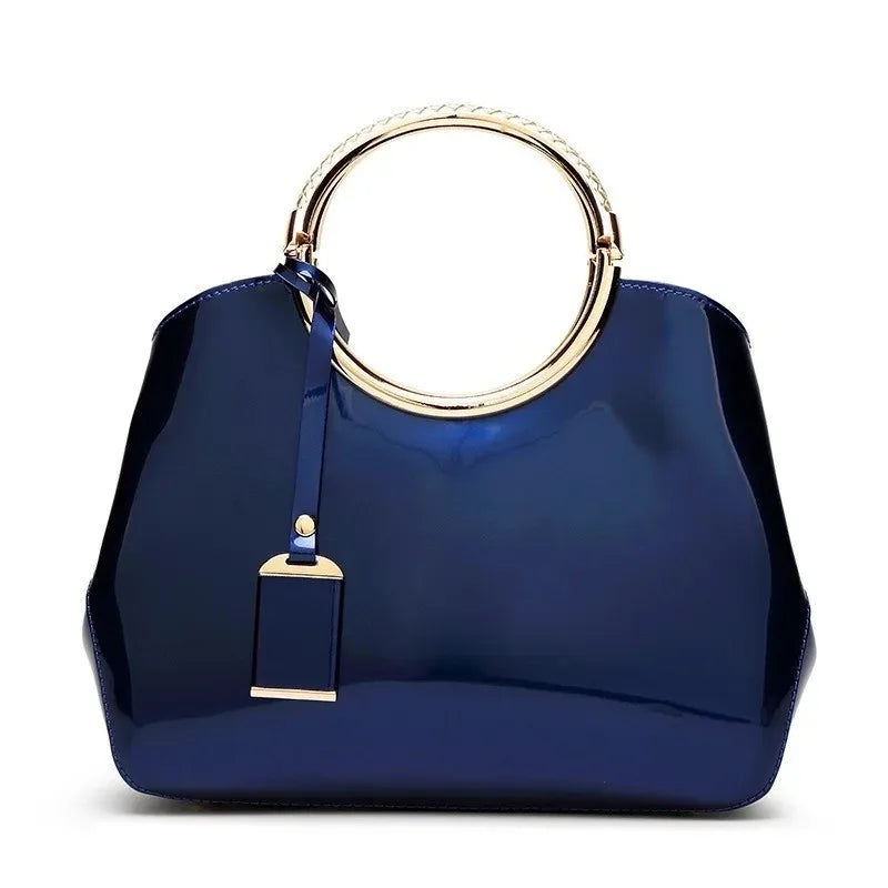 Fashionable Patent Leather Shoulder Bag