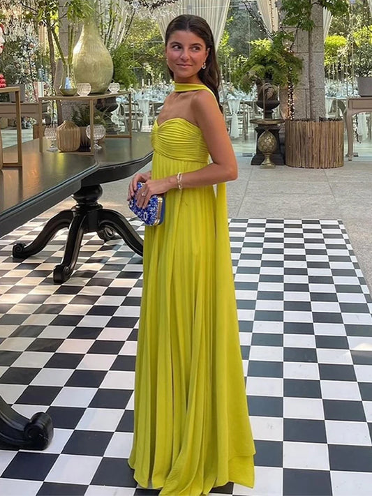 Strapless Ribbon Maxi Dress