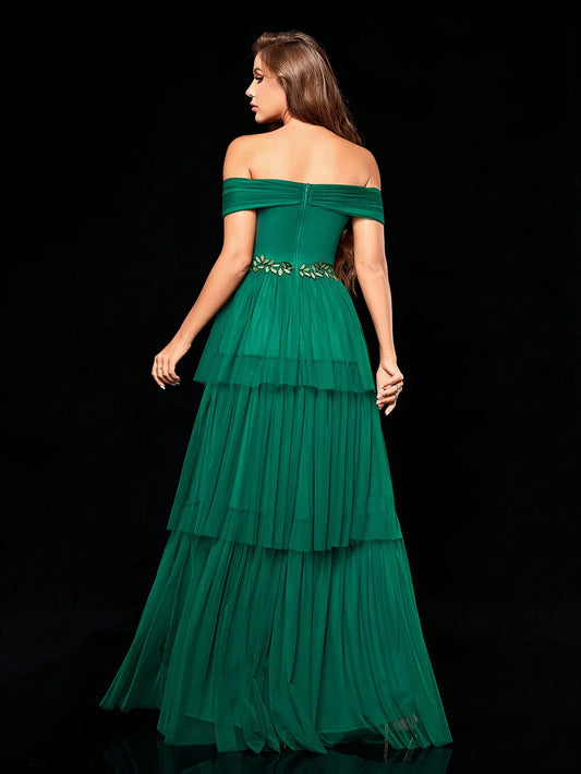 Multi-Layer Gauze Evening Dress