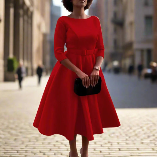 Elegant Essence Plus Size Midi Dress