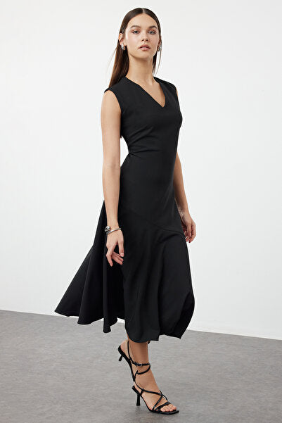 Black Midi Dress - Versatile Staple