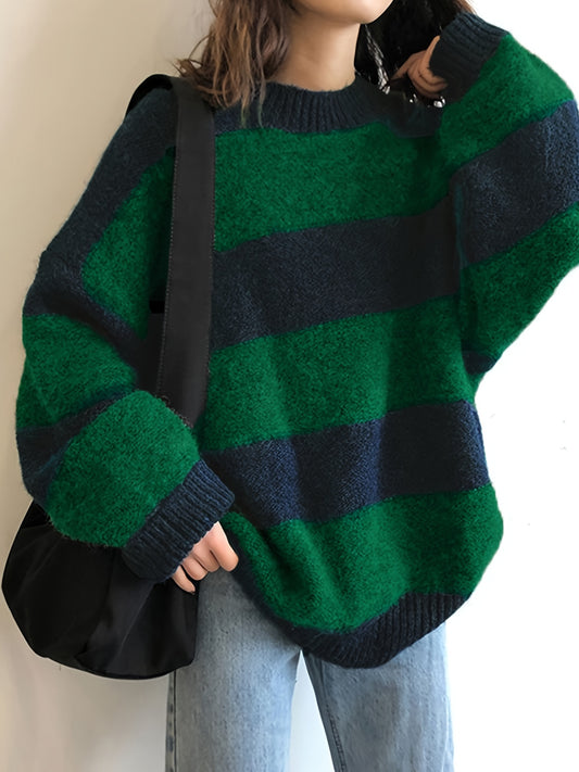 Striped Serenity Crew Sweater