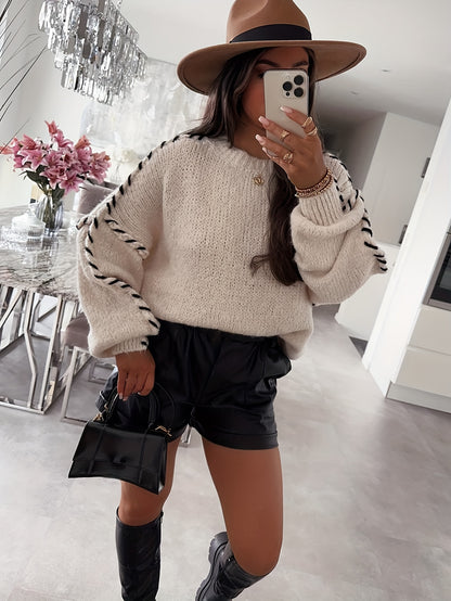 Vintage Vibe Oversized Knit Sweater