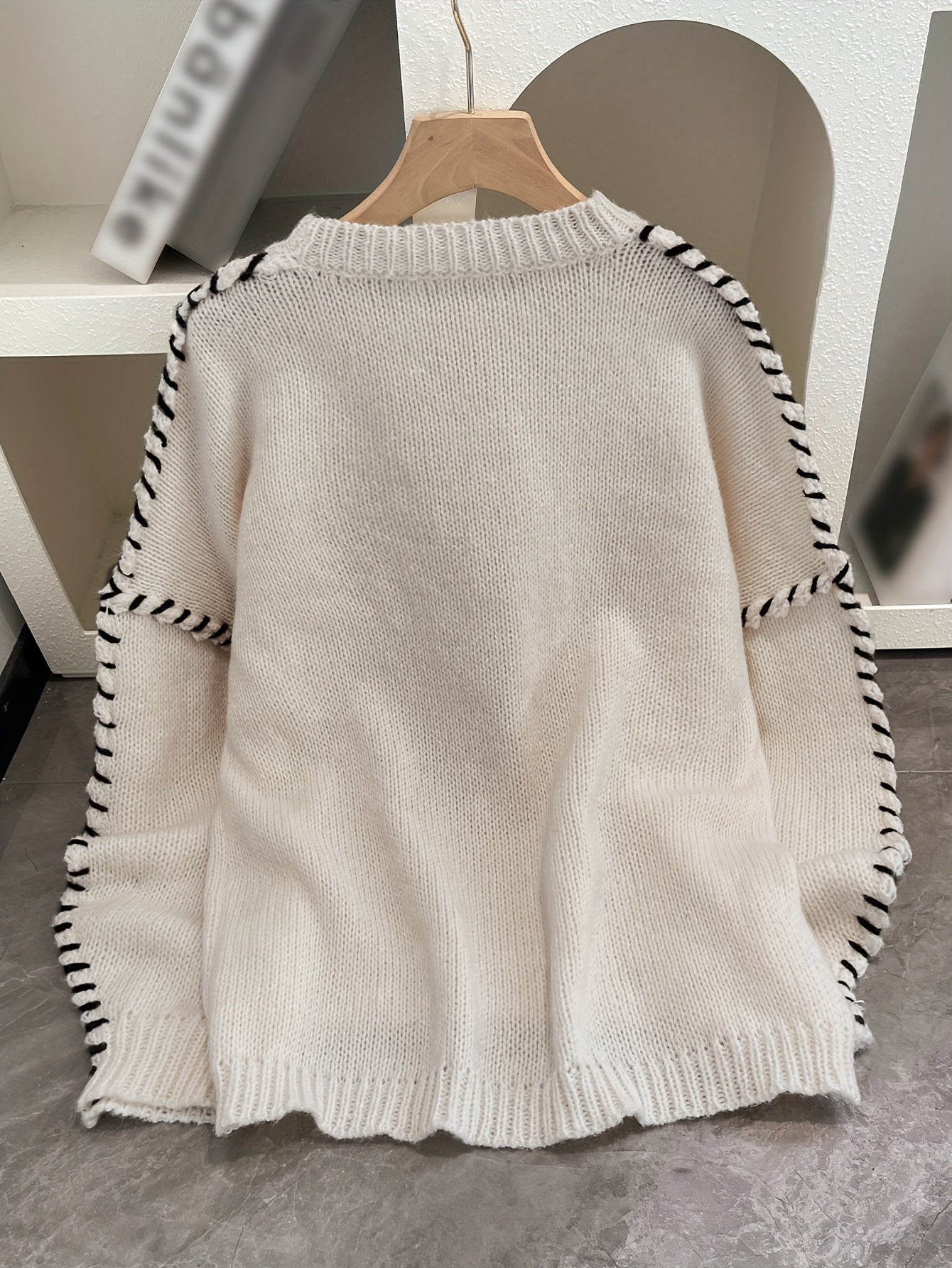 Vintage Vibe Oversized Knit Sweater