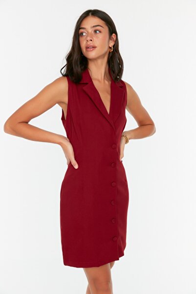 Plum Sleeveless Jacket Dress - Jewel-Toned & Structured