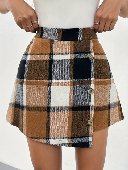 Classic Charm Plaid Skirt