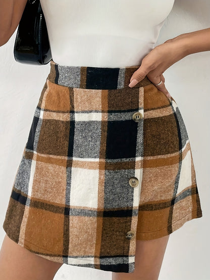 Classic Charm Plaid Skirt