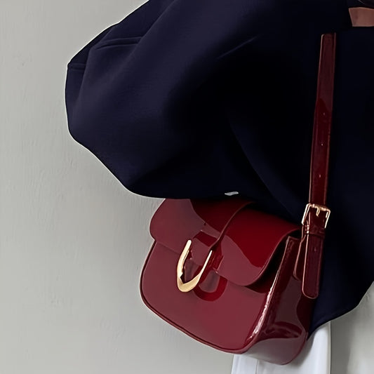 Burgundy Luxe Saddlebag