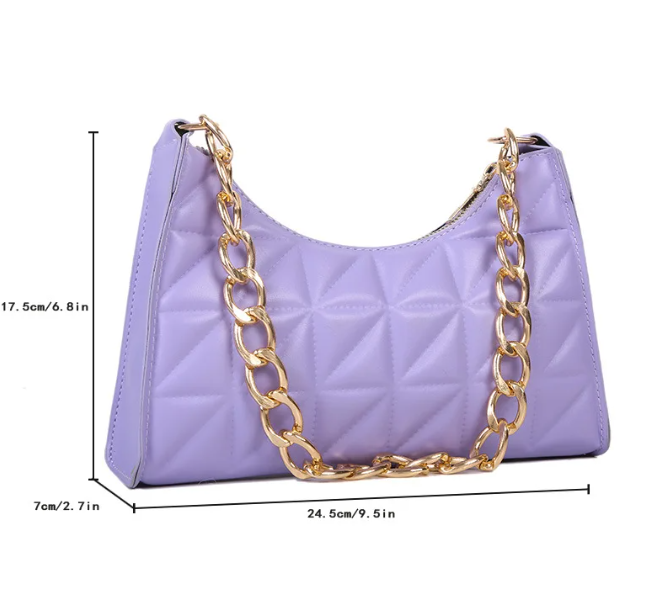 Elegant Chain Shopper Shoulder Bag