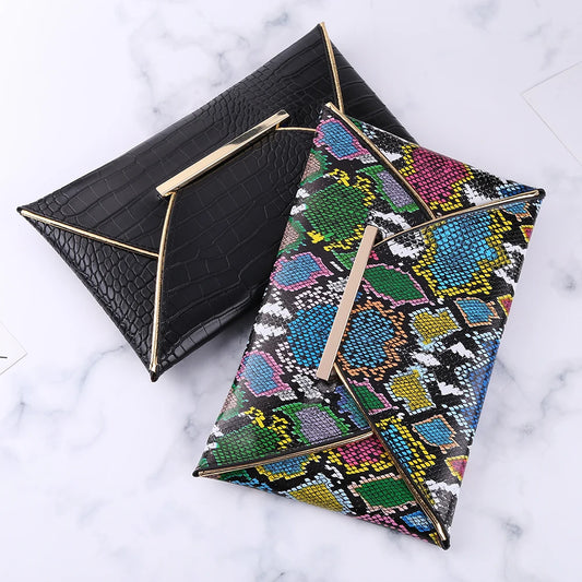 Serpentine Chic Envelope Bag