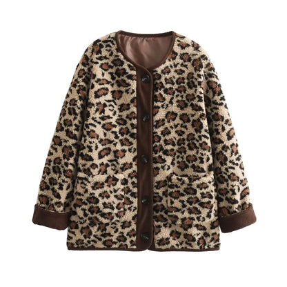 Wild Elegance Retro Leopard Jacket