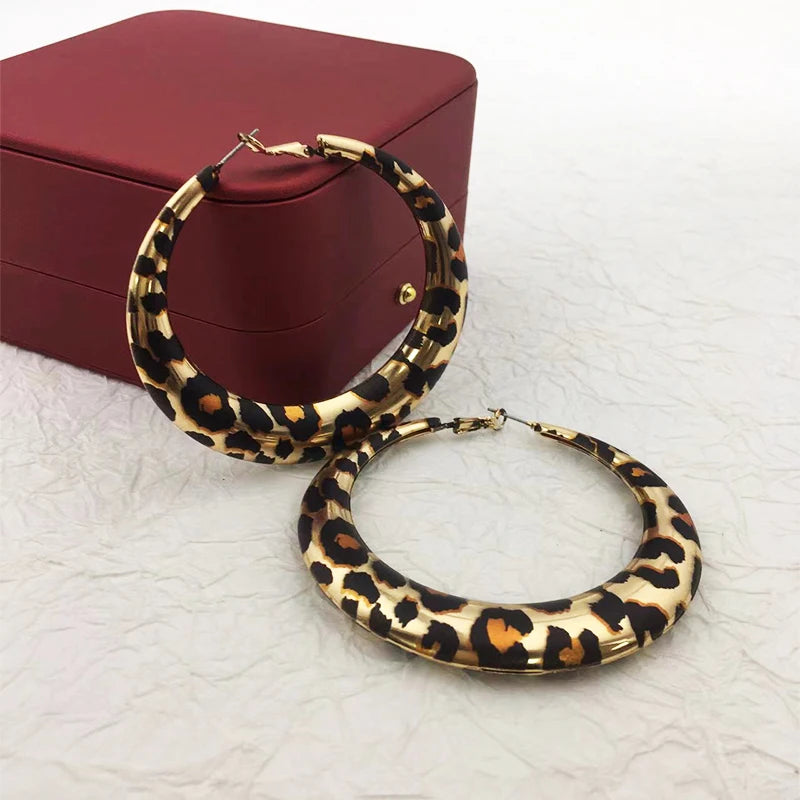 Leopard Luxe Hoops Earrings