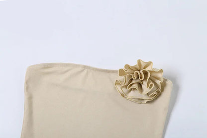 Floral Strapless Top & Knot Skirt Set