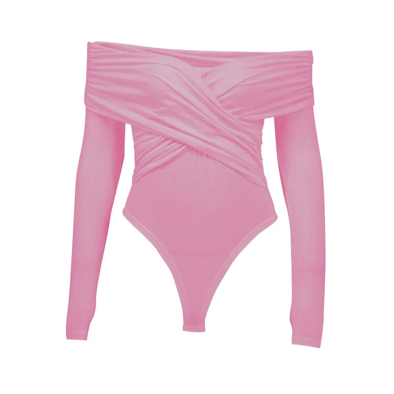 Backless Corset Bodysuit - Pink