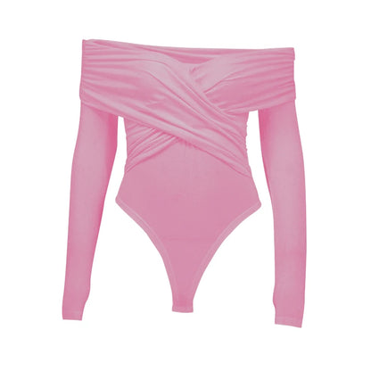 Backless Corset Bodysuit - Pink