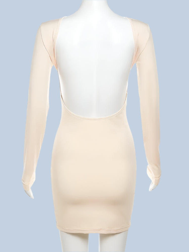 Backless Sheath Mini Dress