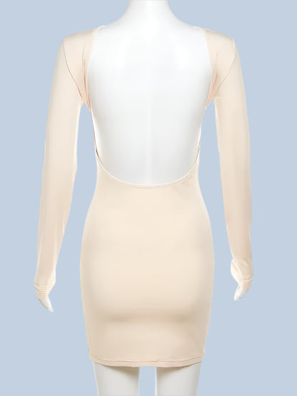 Backless Sheath Mini Dress