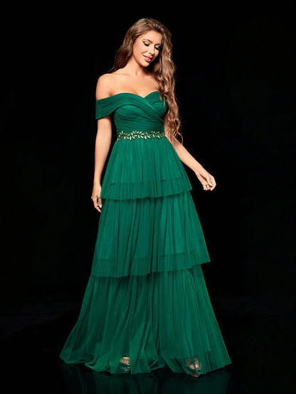 Multi-Layer Gauze Evening Dress