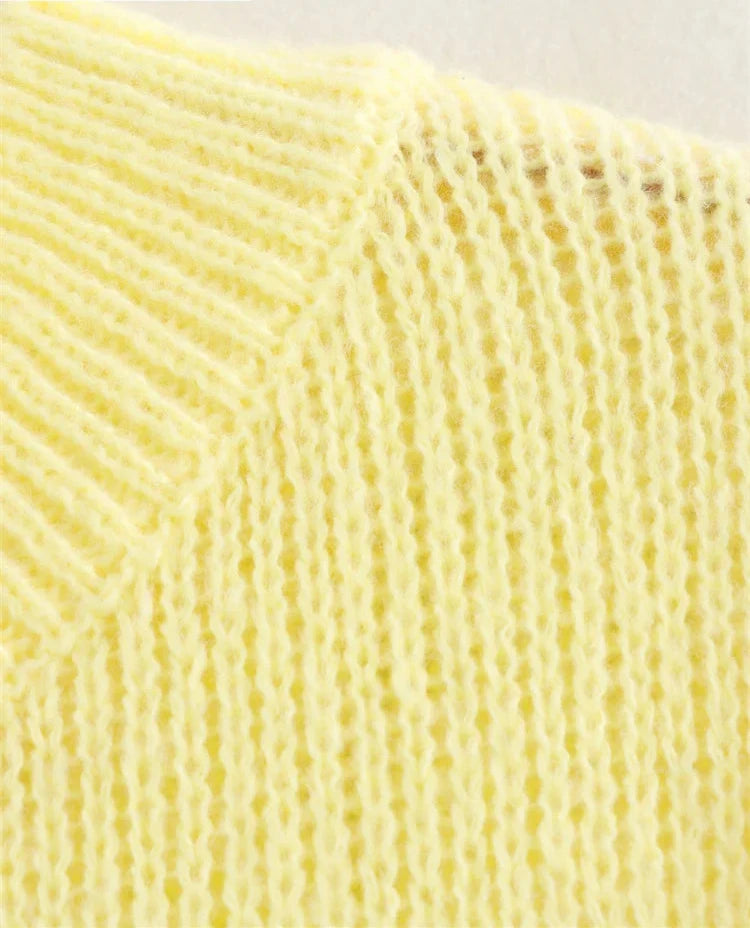 Golden Glow Knitting Top