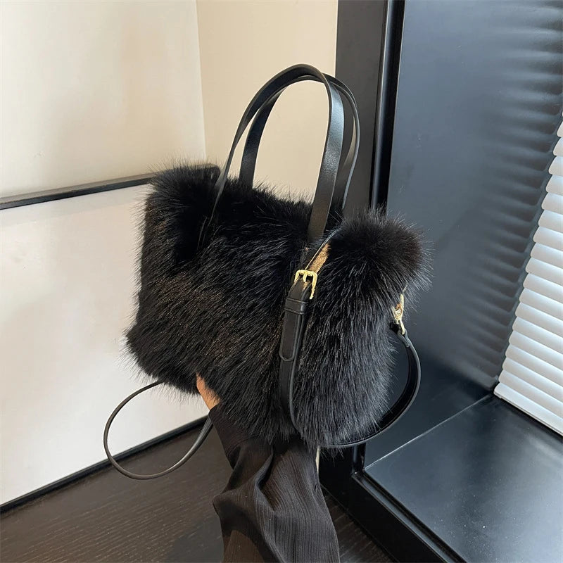 LuxeFur Bucket Tote