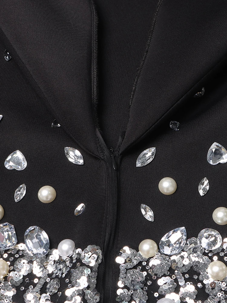 Diamond Spliced Mini Dress