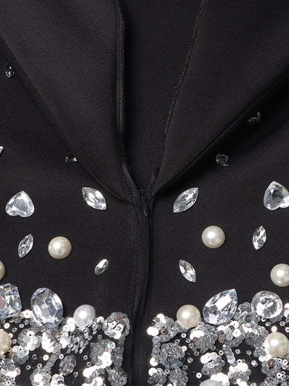 Diamond Spliced Mini Dress
