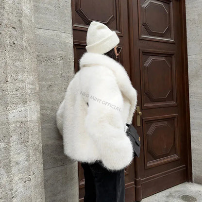 Chic Snow Fox Streetwear Coat