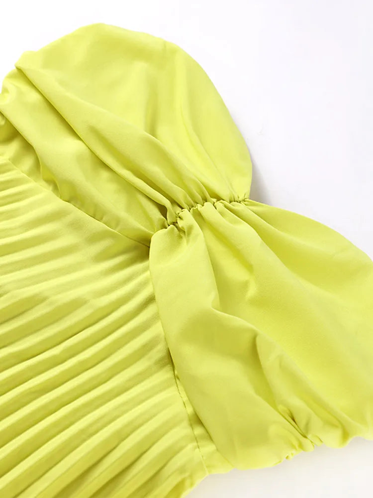 Strapless Ribbon Maxi Dress