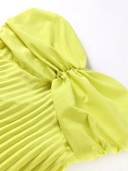 Strapless Ribbon Maxi Dress