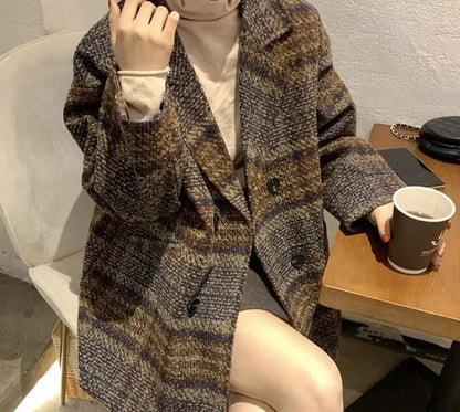 Urban Plaid Wool Blend Jacket