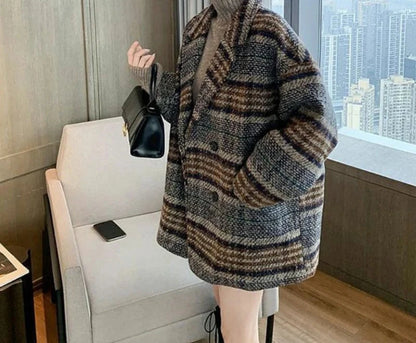 Urban Plaid Wool Blend Jacket