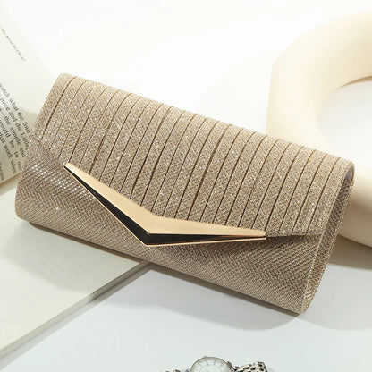 Luxe Sequined Clutch Envelope Bag