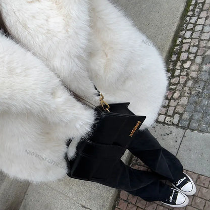 Chic Snow Fox Streetwear Coat