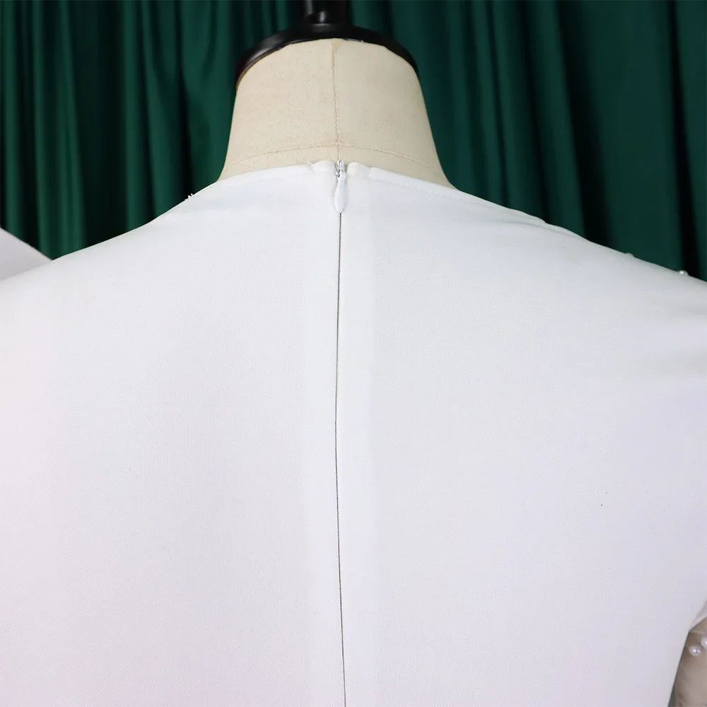 Elegant Beaded Sleeve Jumpsuit