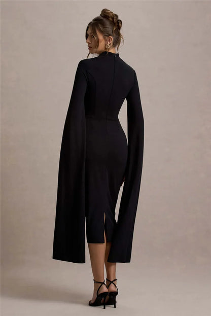 Sleeve Bodycon Midi Dress