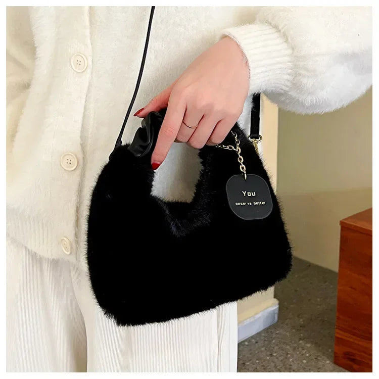 Faux fur plush Handbag