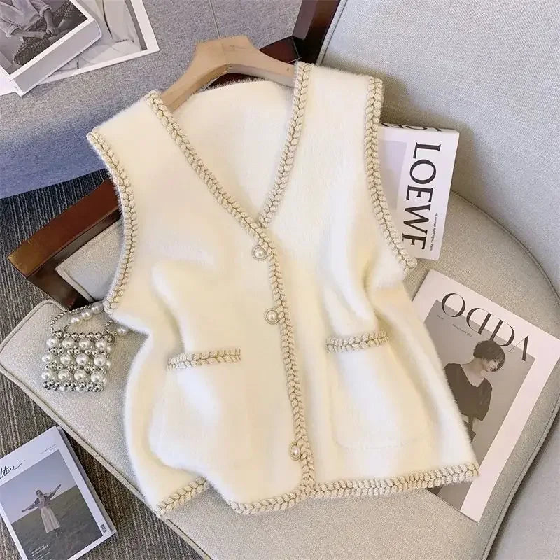 Cozy Knit V-Neck Vest