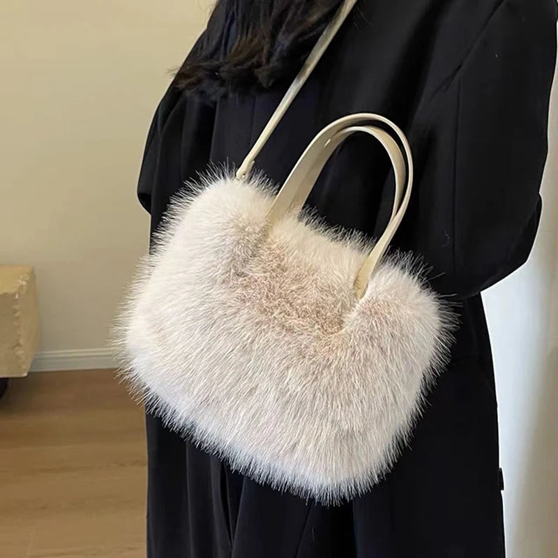 LuxeFur Bucket Tote