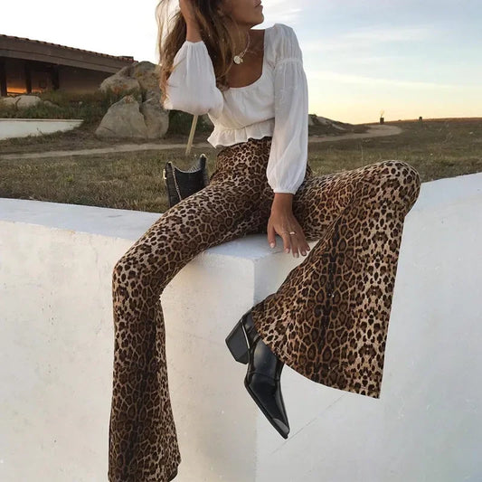 Fierce & Free Casual Leopard Print Trousers