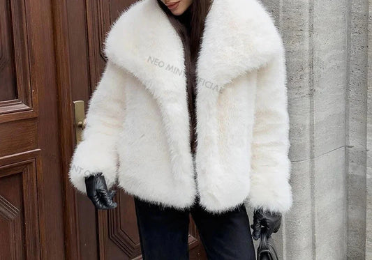 Chic Snow Fox Streetwear Coat