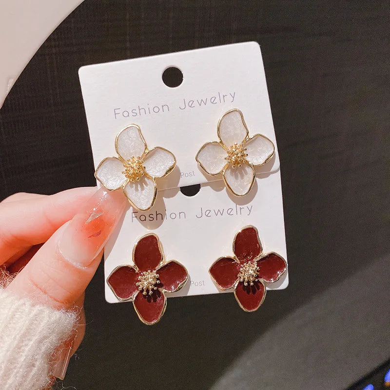 Romantic Floral Glaze Earrings