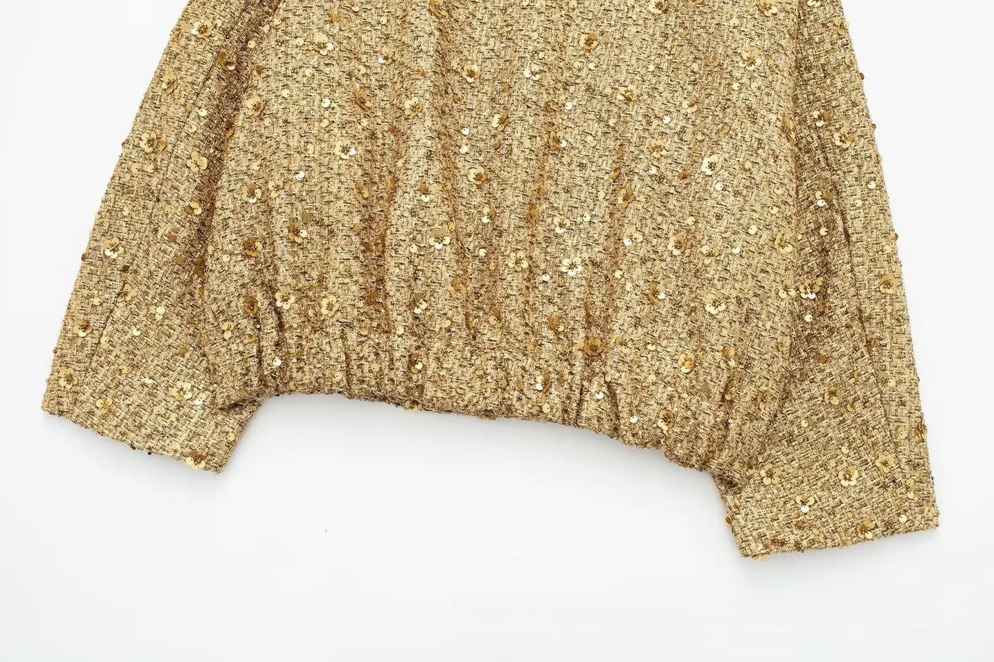 Luxe Shimmer Bomber Jacket