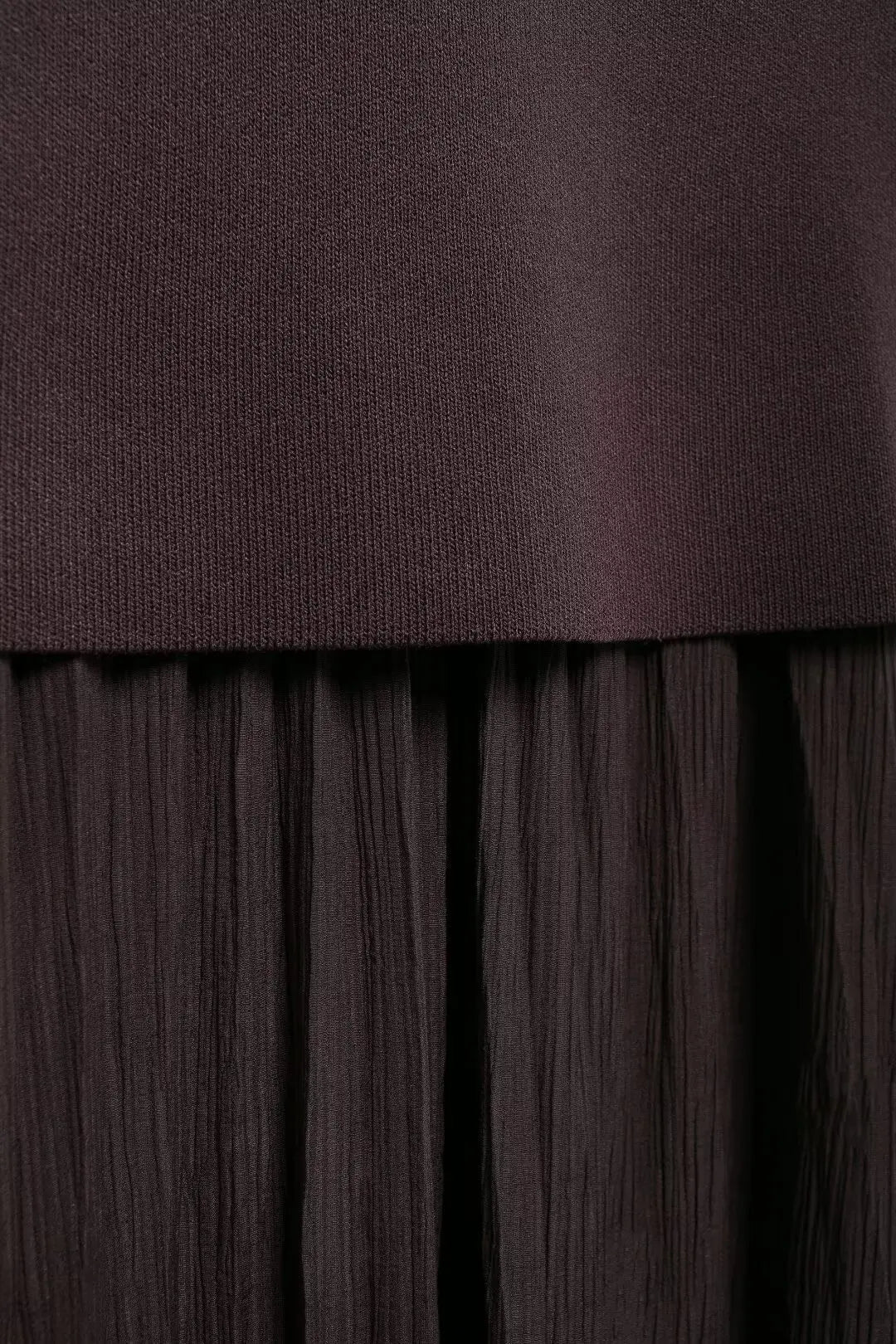 Knitted Vest & High-Waist Skirt Set - Brown Suit