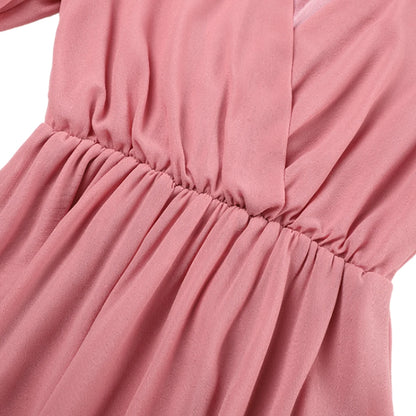 Elegant White Chiffon A-Line Dress