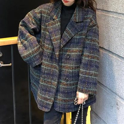 Urban Plaid Wool Blend Jacket