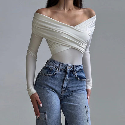 Backless Corset Bodysuit - White